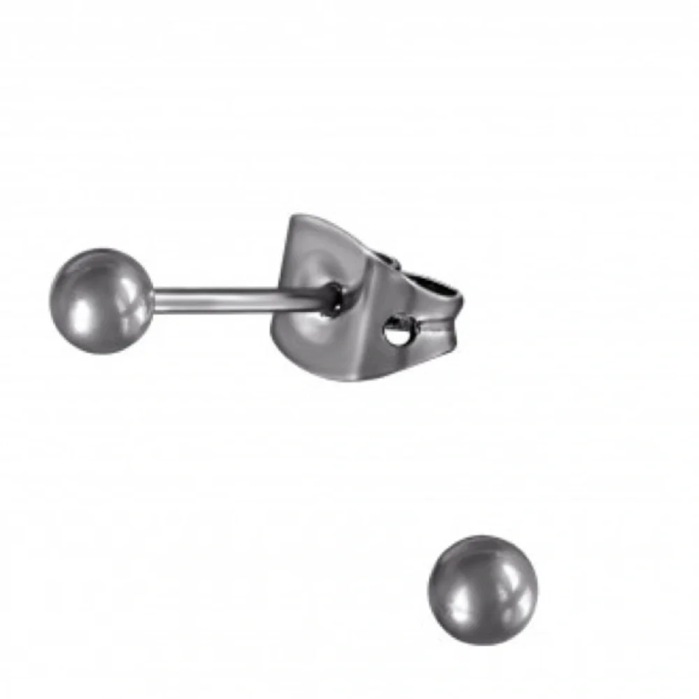 Titanium Ball Stud Earrings 3mm